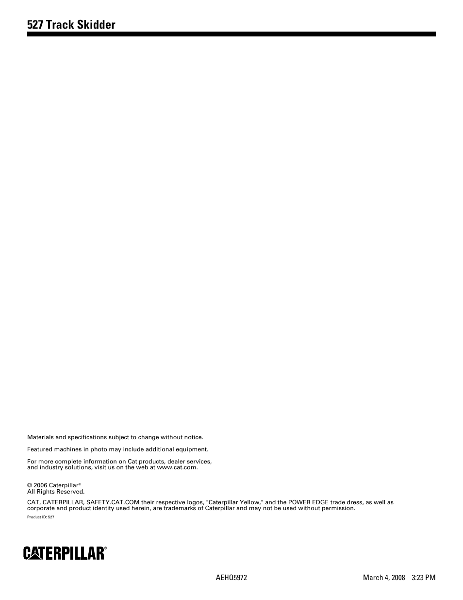 527 track skidder | Milton CAT 527 User Manual | Page 5 / 5