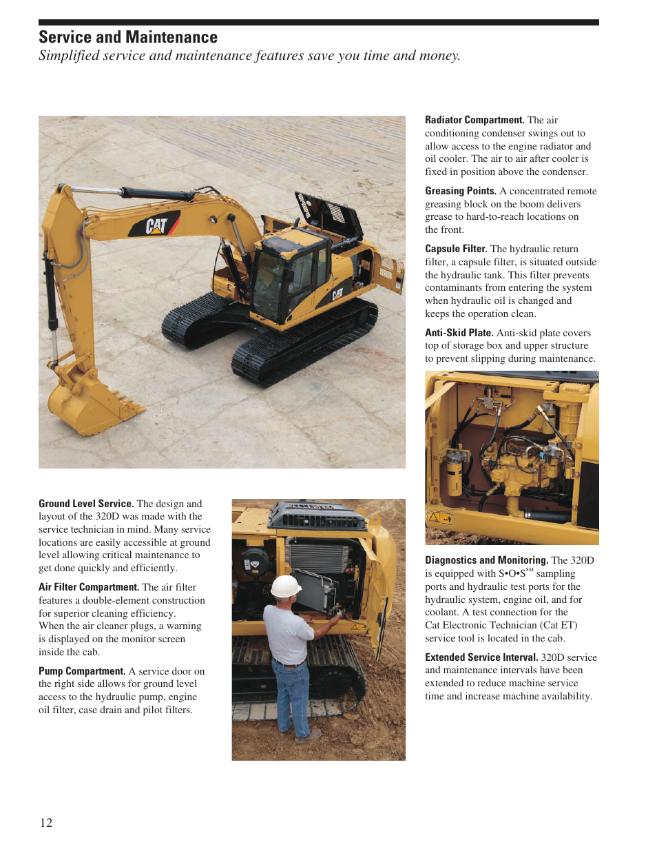 Service and maintenance | Milton CAT 320D L User Manual | Page 12 / 32