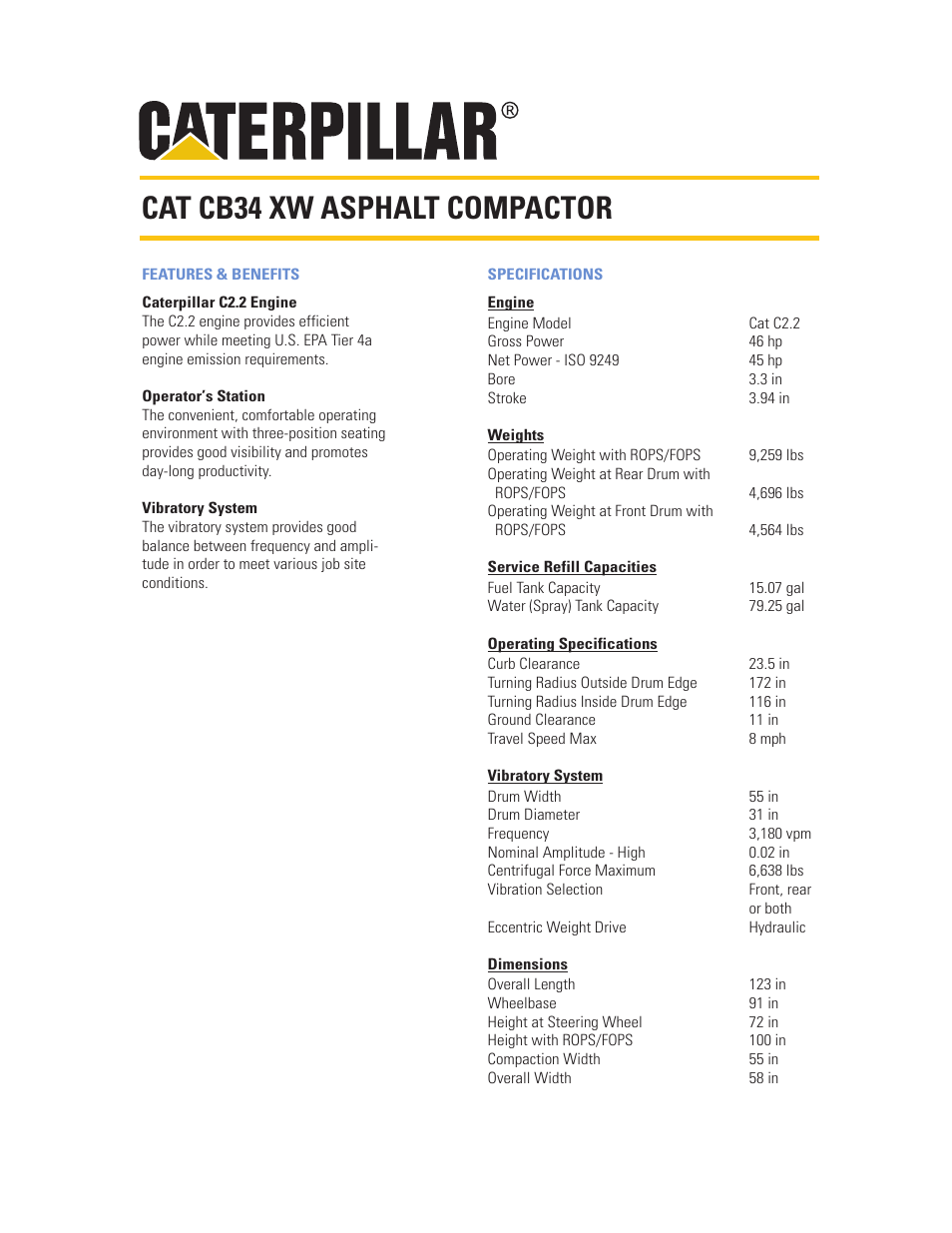 Milton CAT CB34 XW User Manual | 1 page