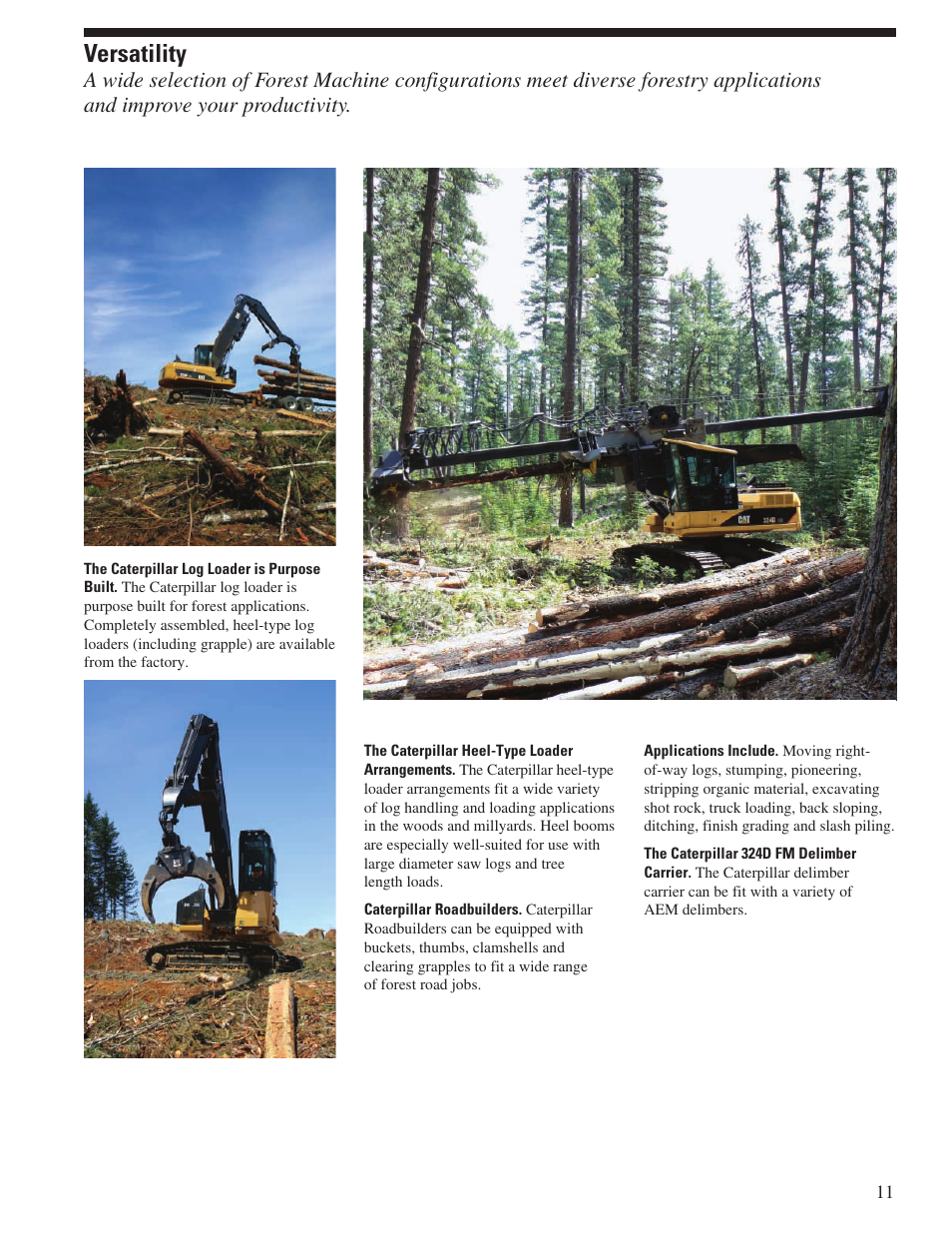 Versatility | Milton CAT 324D FM User Manual | Page 11 / 24