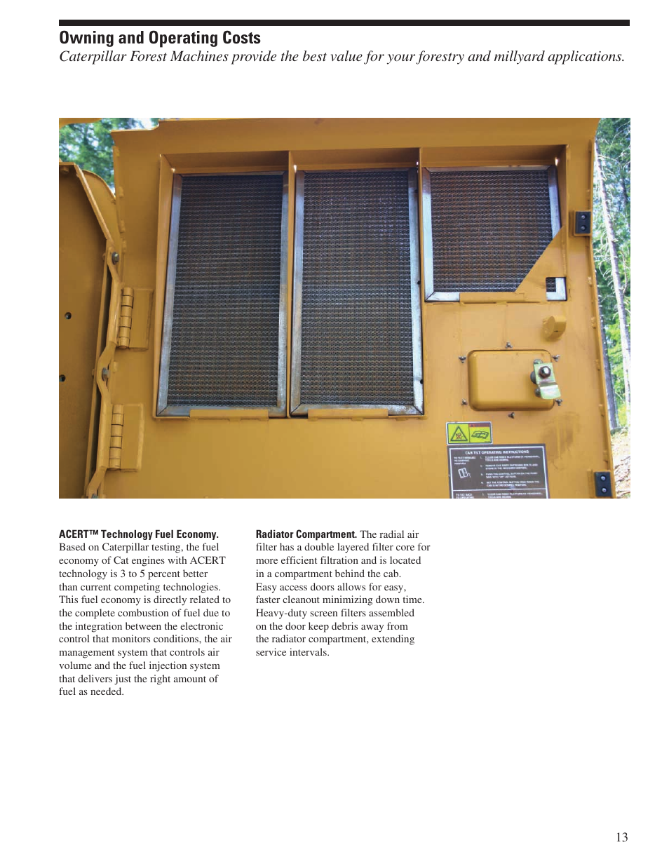 Owning and operating costs | Milton CAT 324D FM User Manual | Page 13 / 24