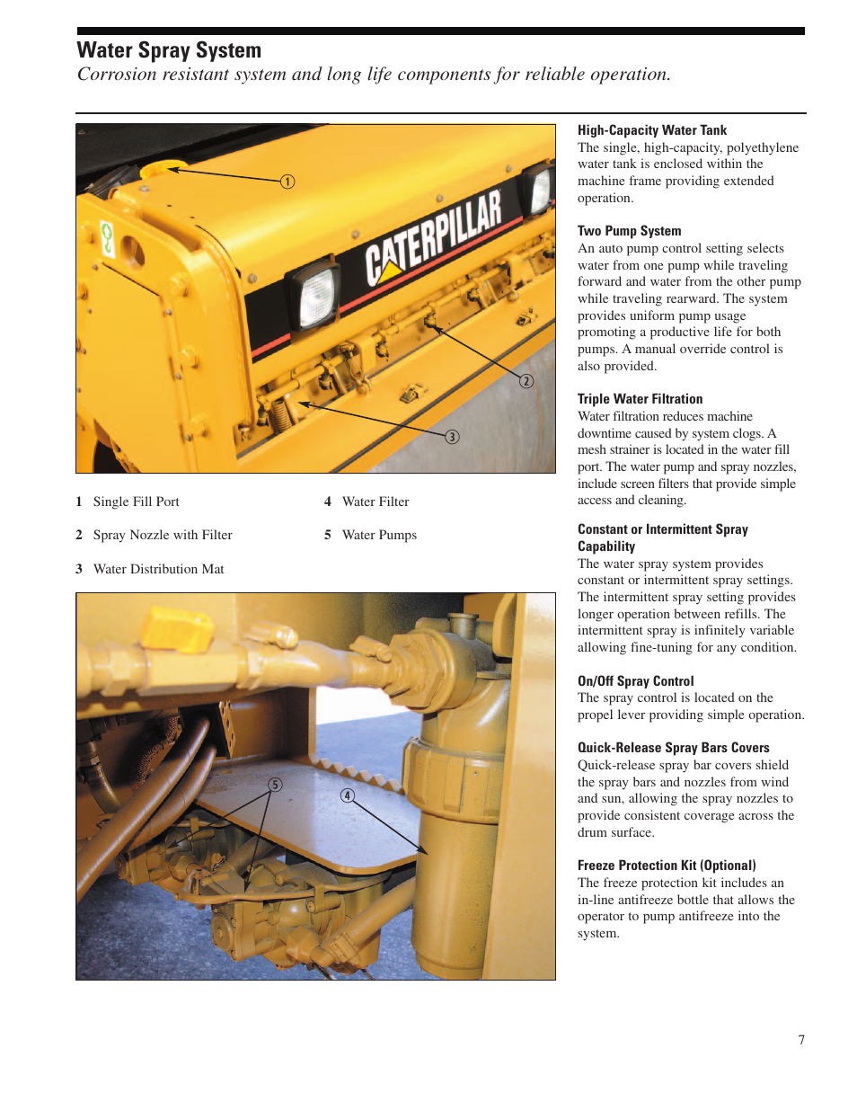 Water spray system, Qw e r t | Milton CAT CB-434D XW User Manual | Page 7 / 12