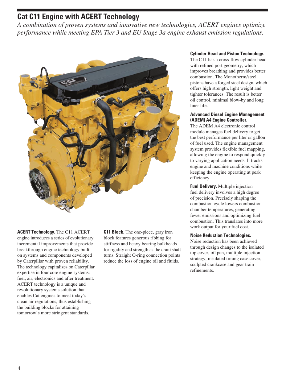 Cat c11 engine with acert technology | Milton CAT 730 Ejector User Manual | Page 4 / 20