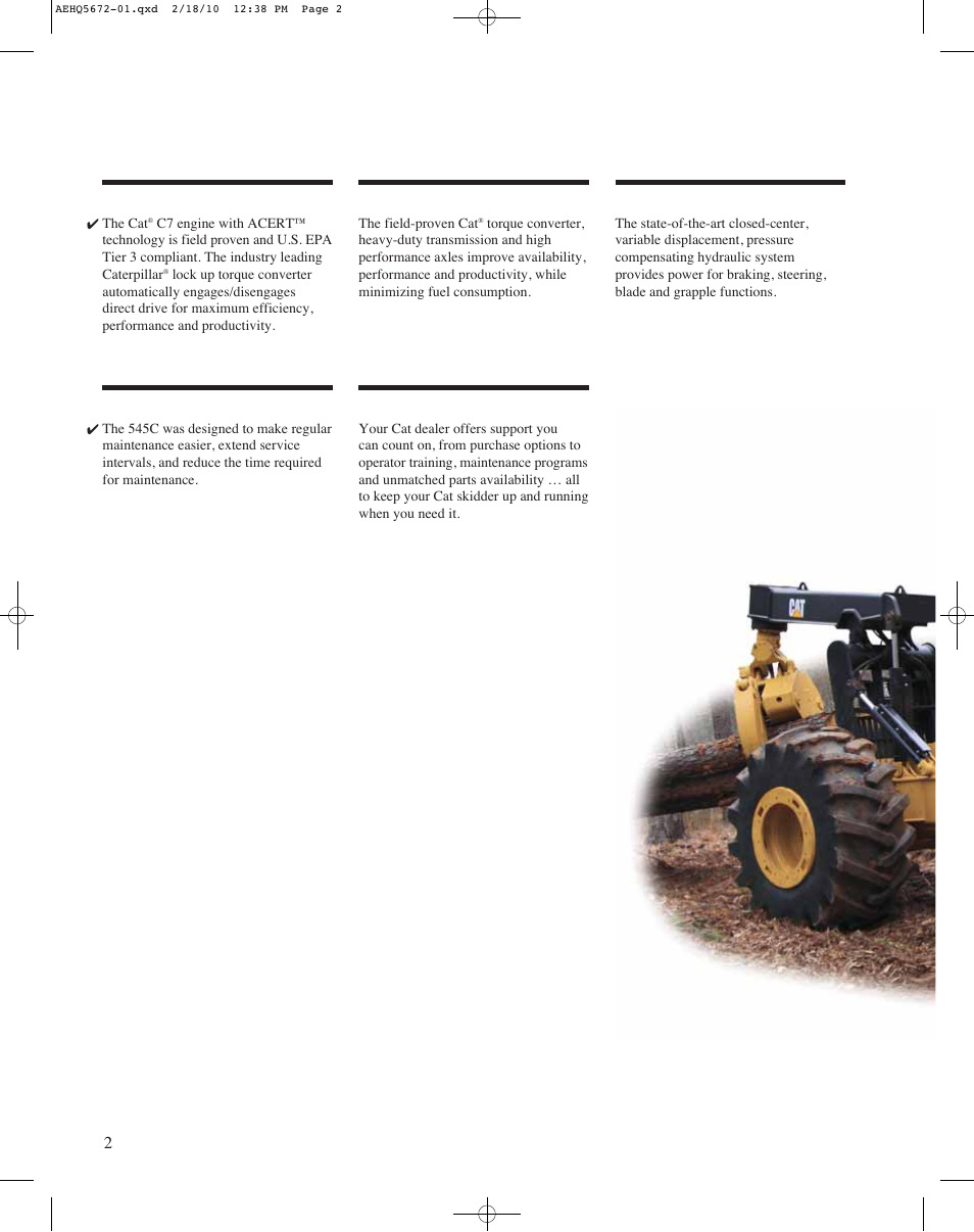 545c wheel skidder | Milton CAT 545C User Manual | Page 2 / 20