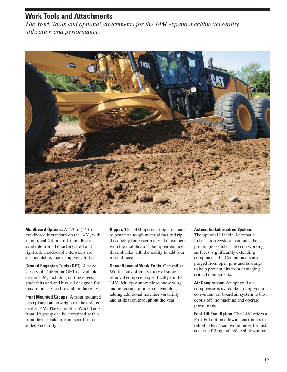 Work tools and attachments | Milton CAT 14M User Manual | Page 15 / 28