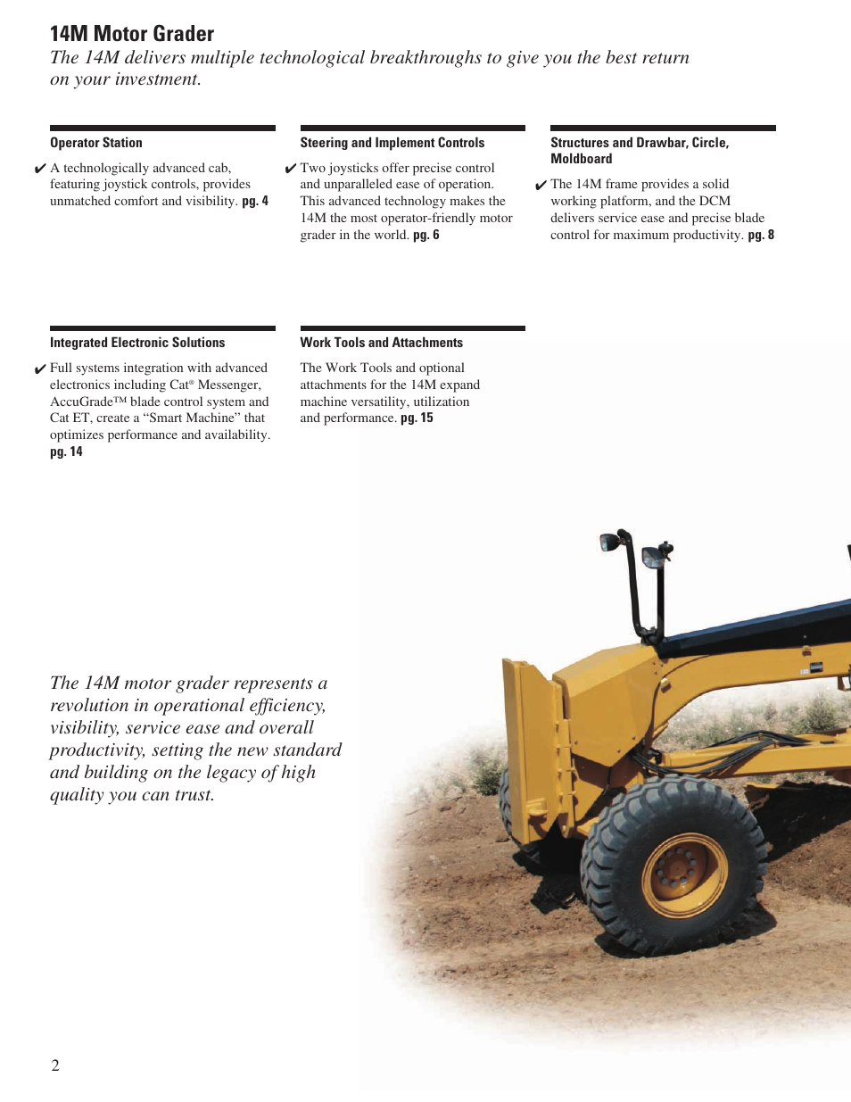 14m motor grader | Milton CAT 14M User Manual | Page 2 / 28