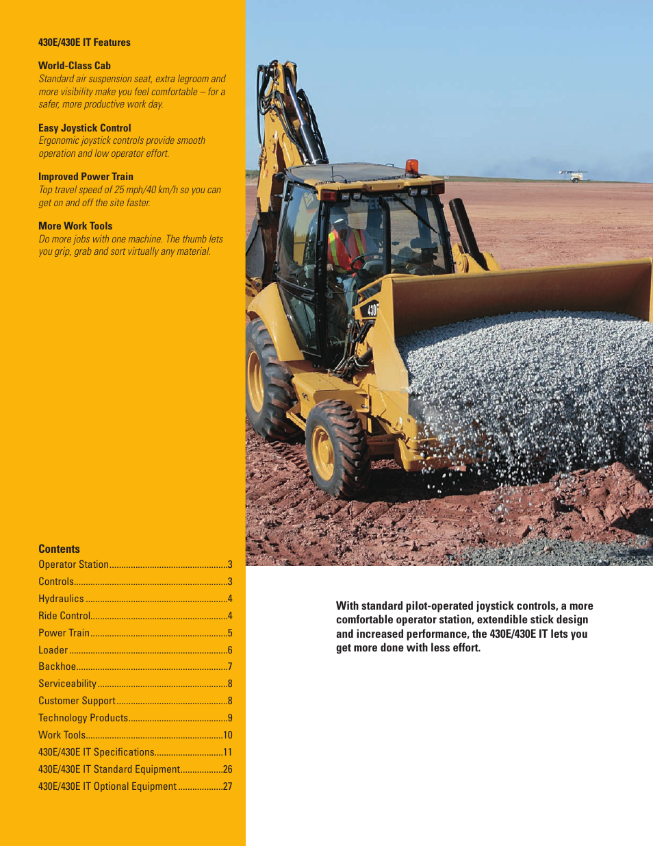 430e/4430e t features | Milton CAT 430E IT User Manual | Page 2 / 28