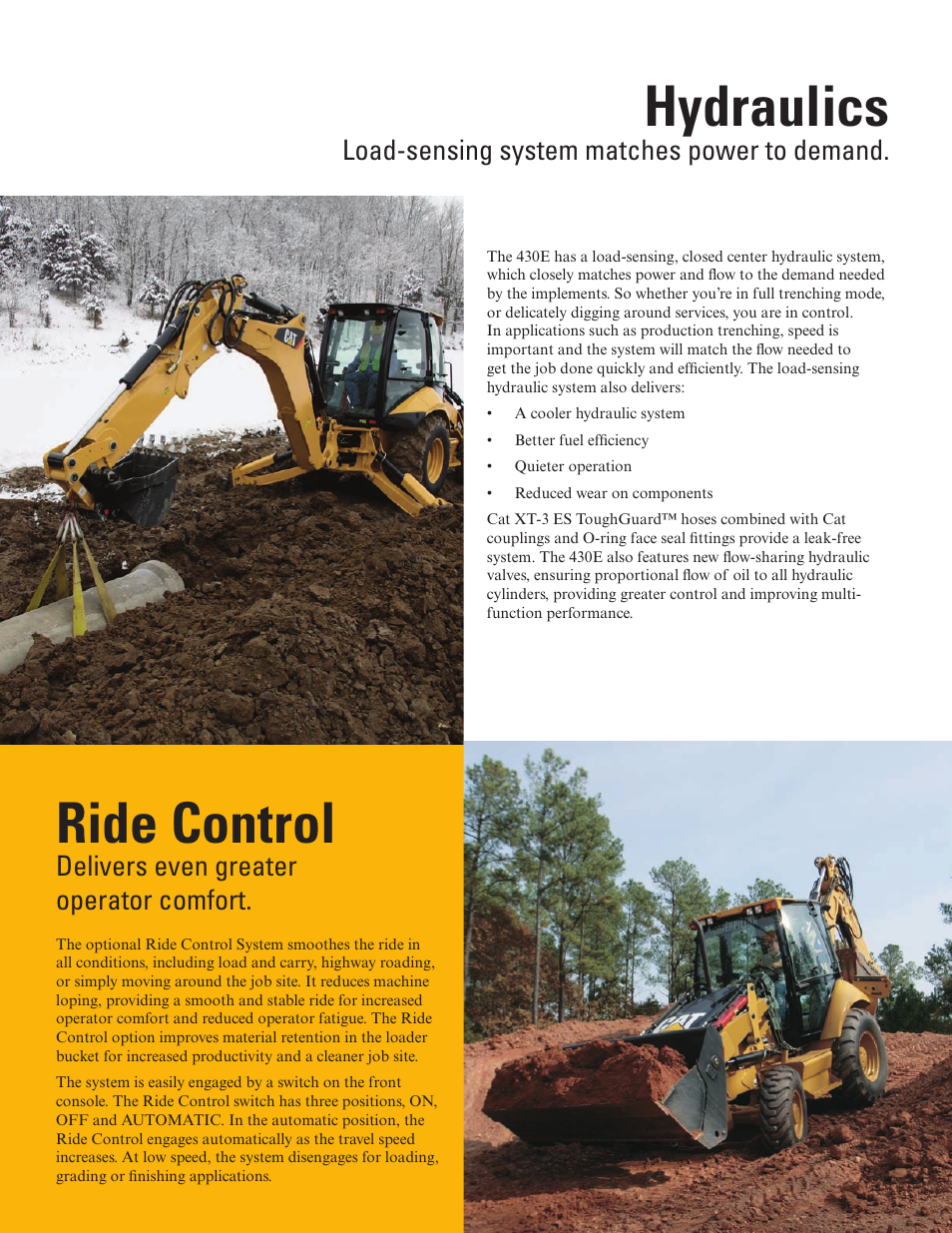 Hydraulics, Ride control | Milton CAT 430E IT User Manual | Page 4 / 28