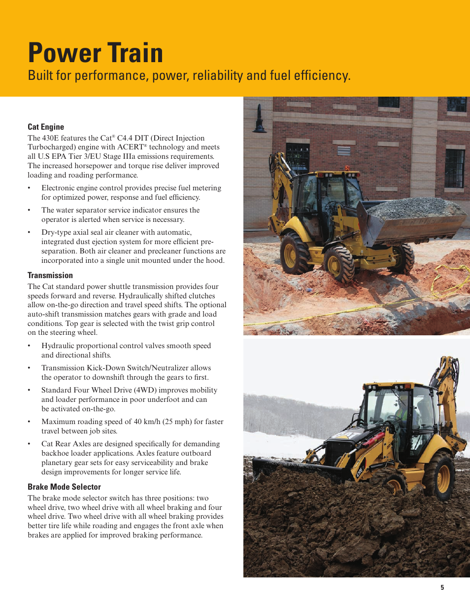 Power train | Milton CAT 430E IT User Manual | Page 5 / 28