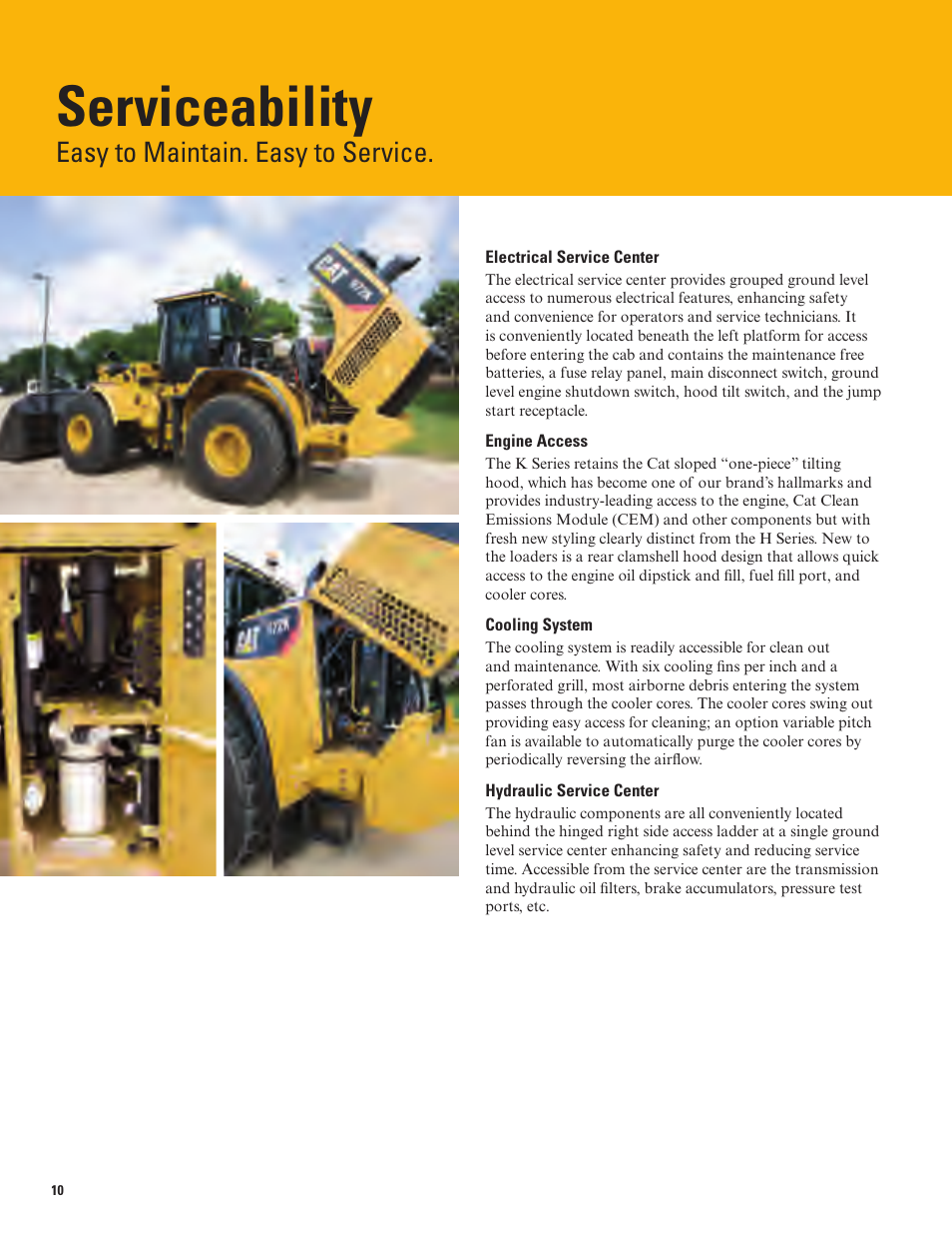 Serviceability, Easy to maintain. easy to service | Milton CAT 972K User Manual | Page 10 / 32