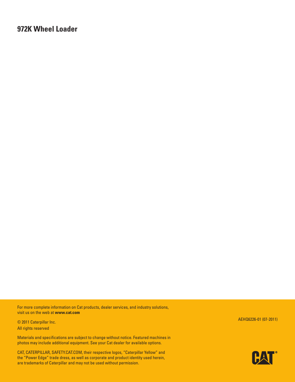 972k wheel loader | Milton CAT 972K User Manual | Page 32 / 32
