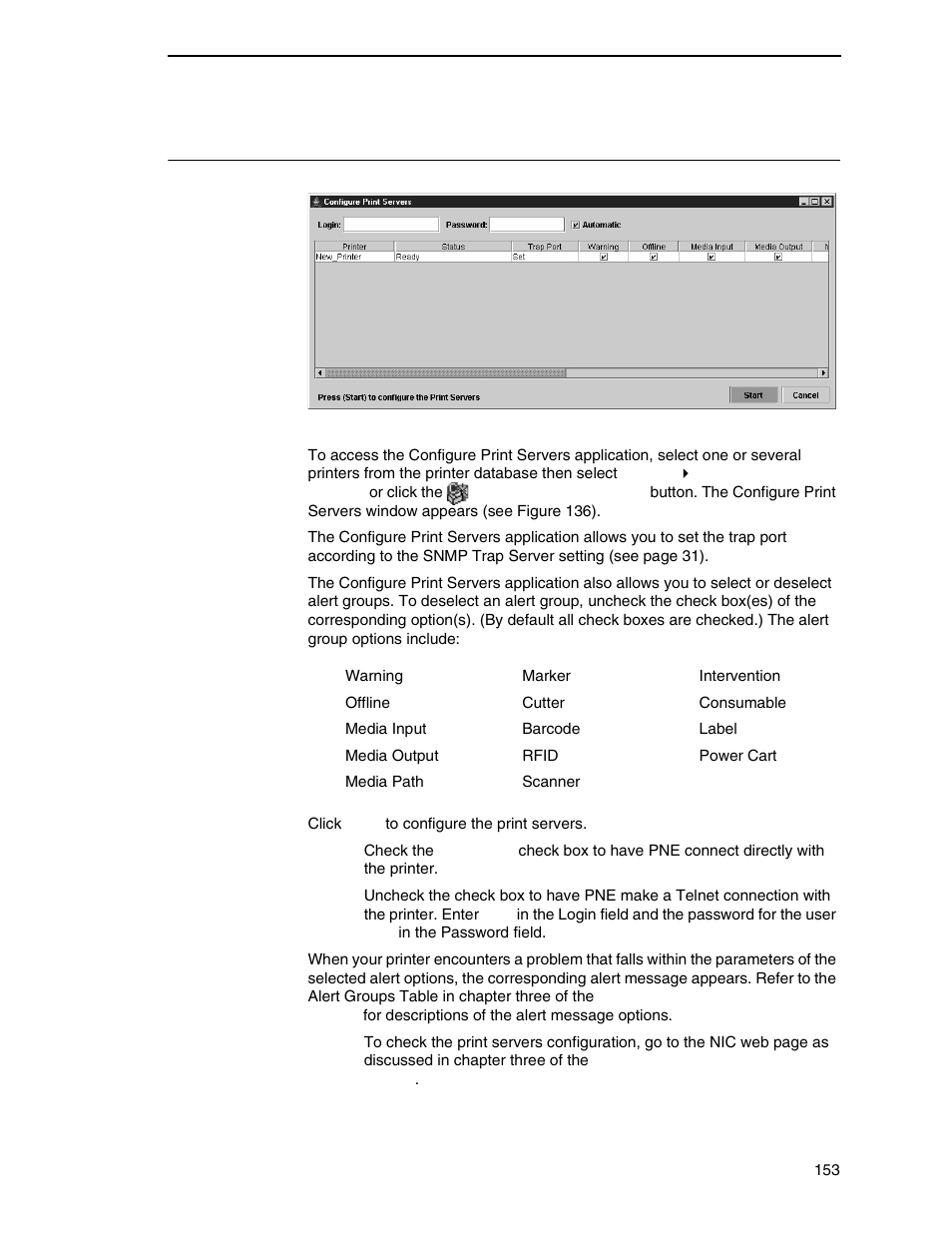 Configure print servers | Printronix PrintNet Enterprise User Manual | Page 153 / 330