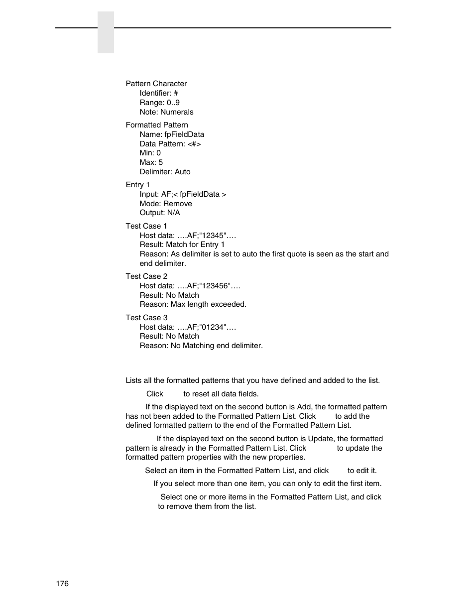 Formatted pattern list | Printronix PrintNet Enterprise User Manual | Page 176 / 330