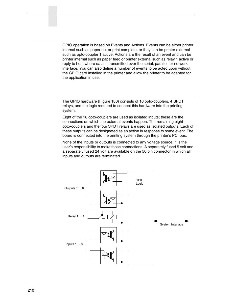 Events and actions, The hardware | Printronix PrintNet Enterprise User Manual | Page 210 / 330