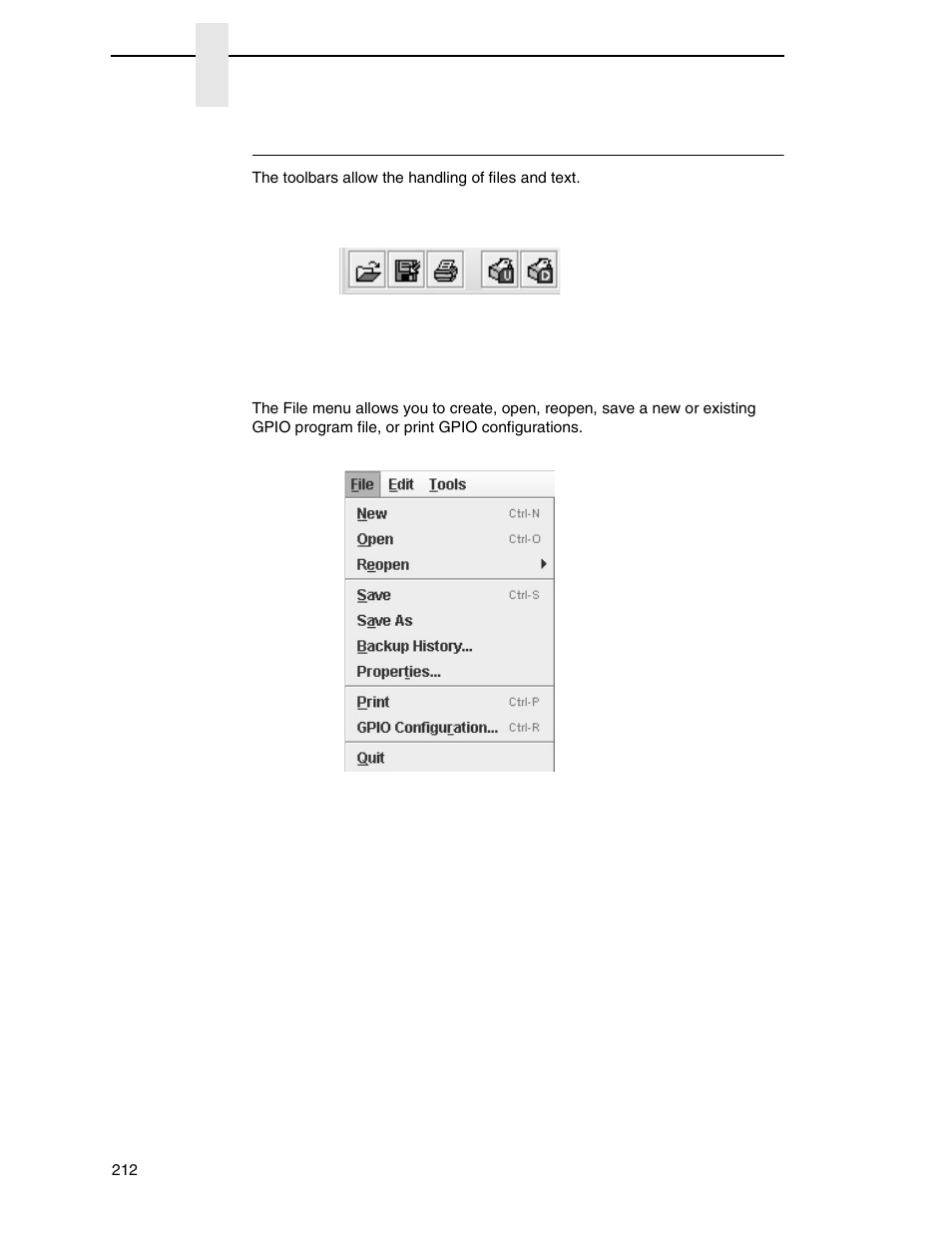 The toolbar and menus | Printronix PrintNet Enterprise User Manual | Page 212 / 330