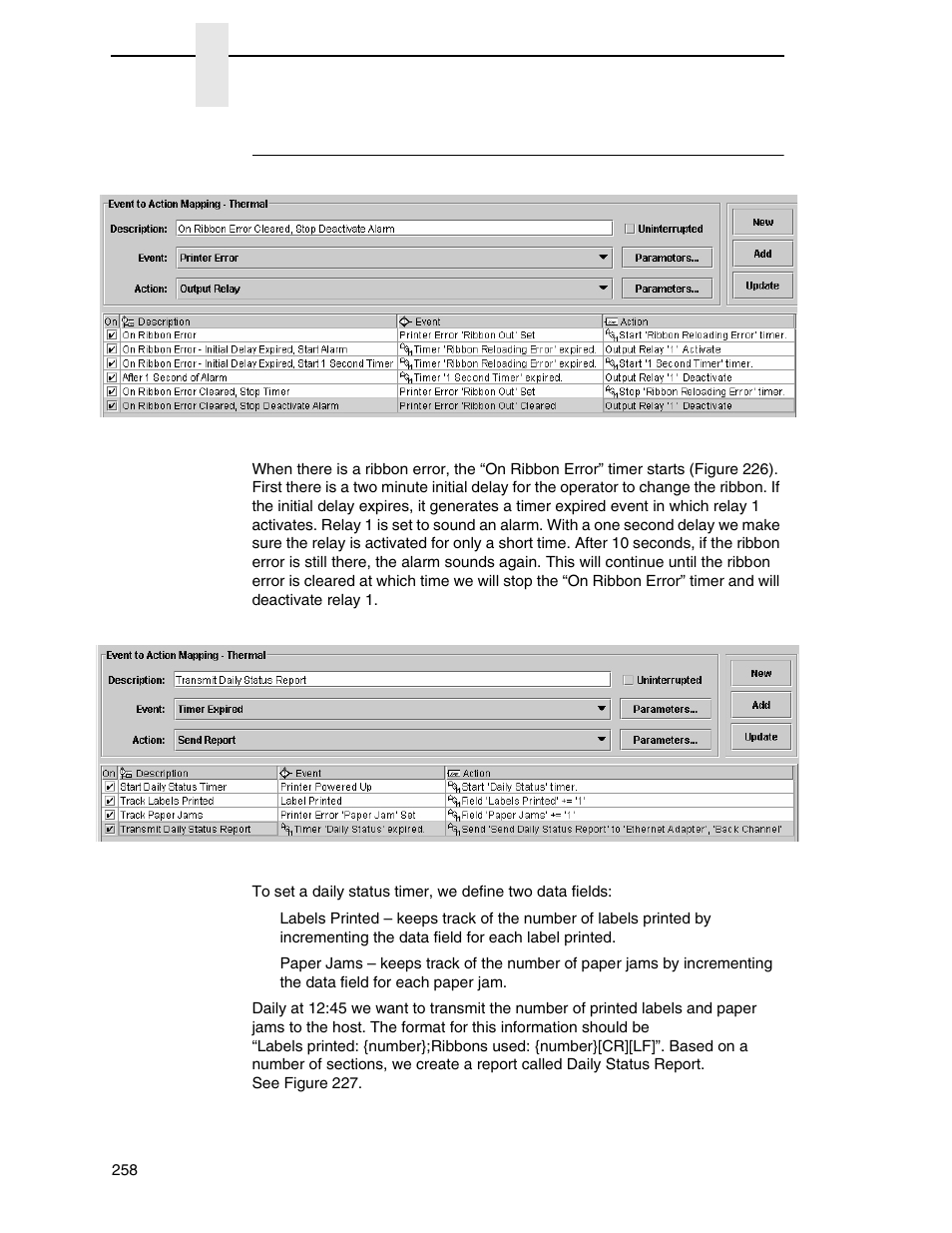 Using timers | Printronix PrintNet Enterprise User Manual | Page 258 / 330