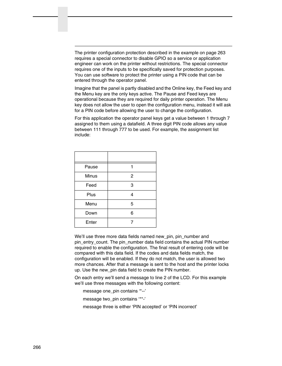 Pin code protected printer | Printronix PrintNet Enterprise User Manual | Page 266 / 330