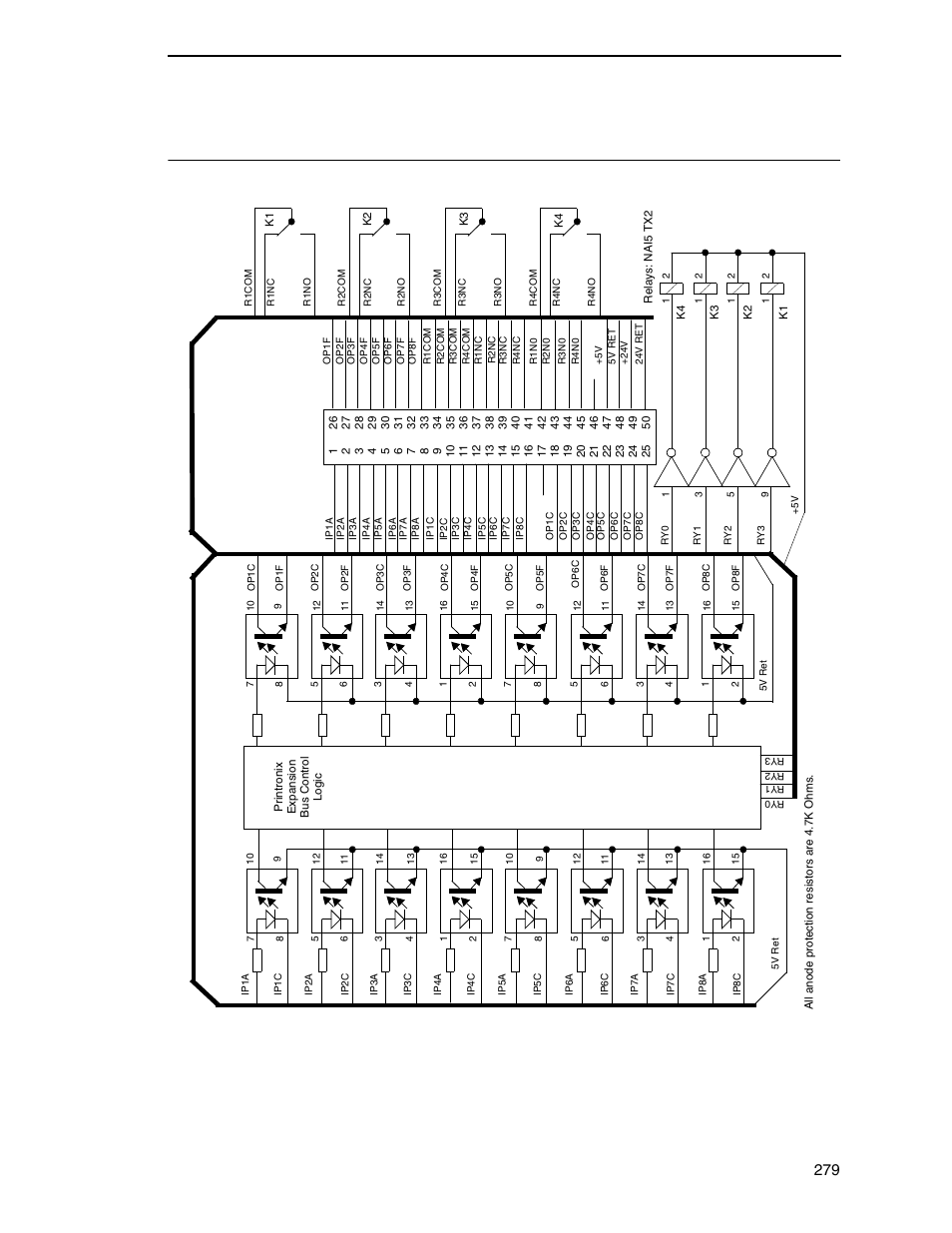 Basic gpio schematic diagram, I/o connector 279 | Printronix PrintNet Enterprise User Manual | Page 279 / 330