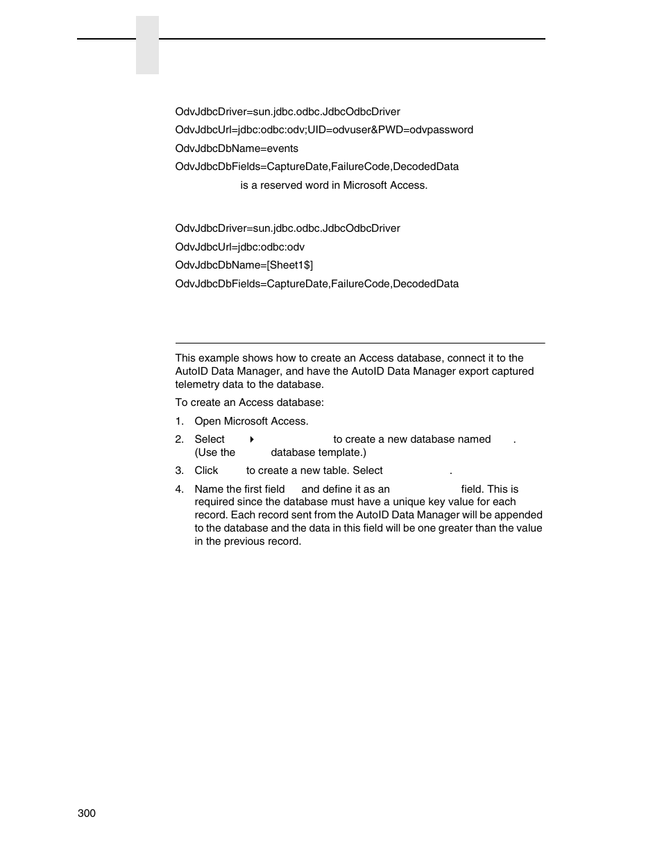 Example exporting telemetry data to a microsoft, Access database | Printronix PrintNet Enterprise User Manual | Page 300 / 330