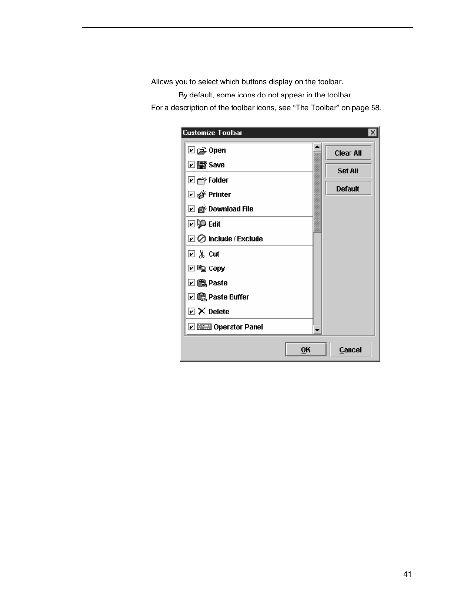 Toolbar | Printronix PrintNet Enterprise User Manual | Page 41 / 330