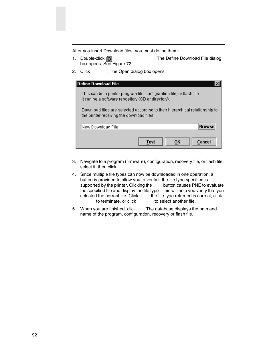 Define the download files | Printronix PrintNet Enterprise User Manual | Page 92 / 330