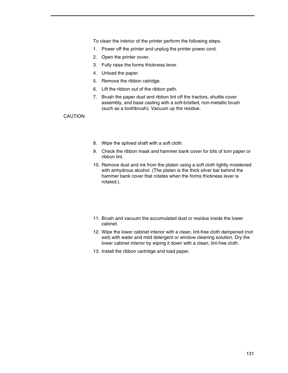 Printronix P7000 H-Series Cartridge Ribbon Printer User Manual | Page 131 / 220