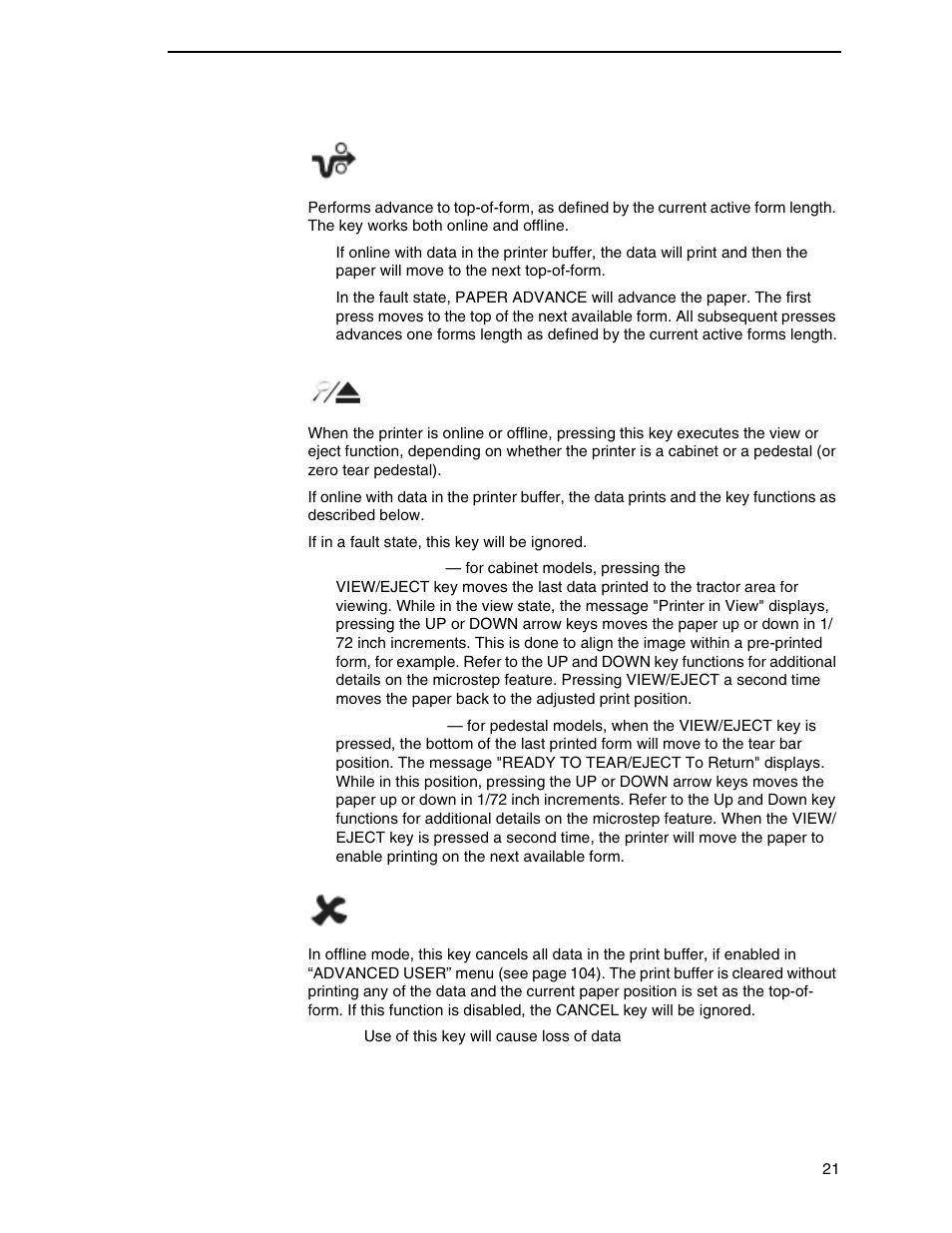 Printronix P7000 H-Series Cartridge Ribbon Printer User Manual | Page 21 / 220