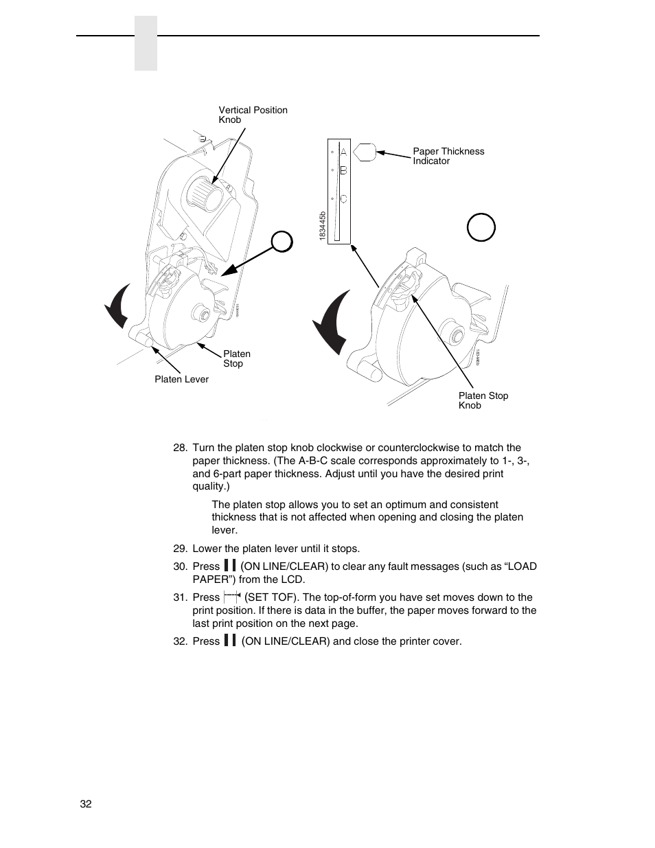 Printronix P7000 H-Series Cartridge Ribbon Printer User Manual | Page 32 / 220