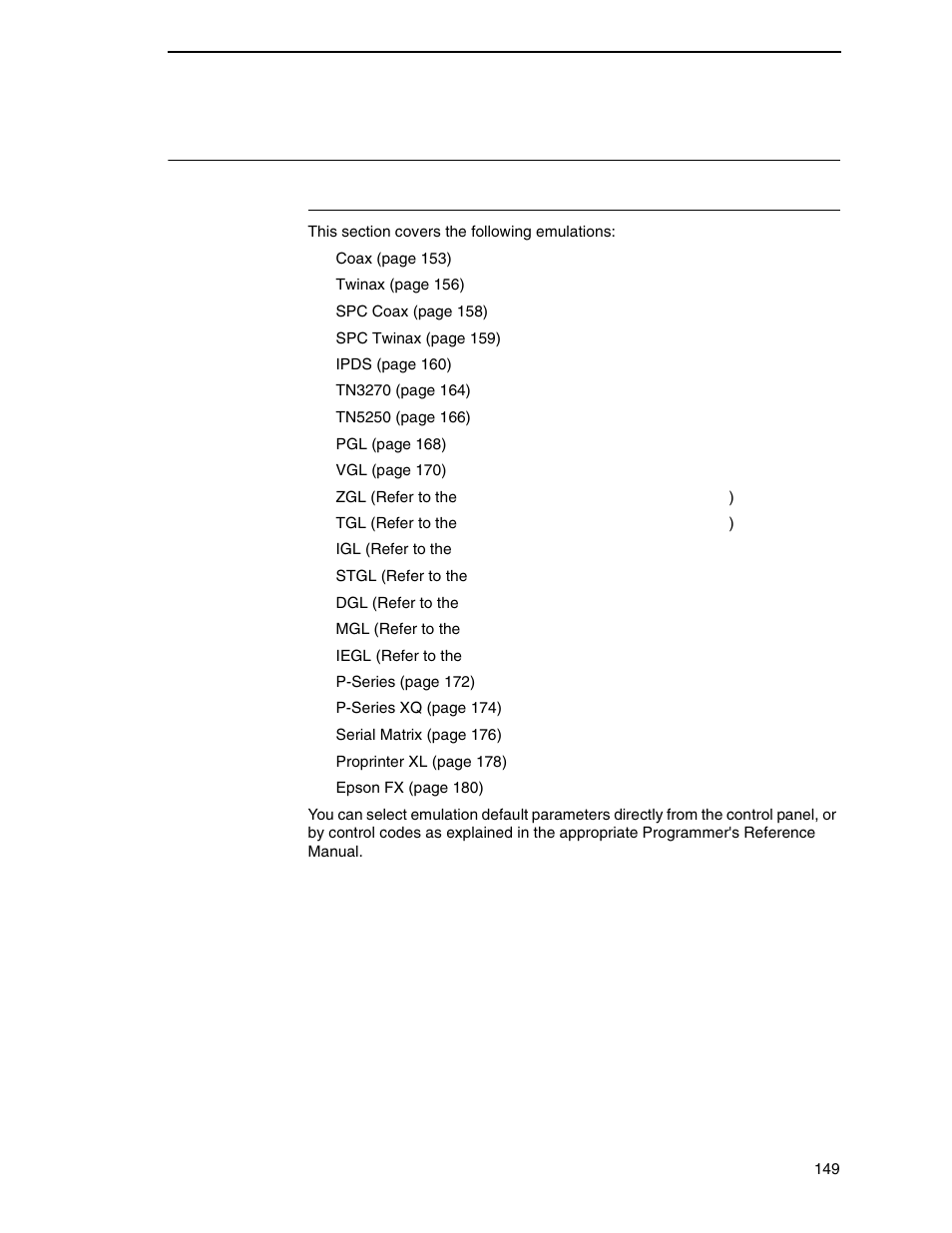 Emulations, Overview | Printronix SL_T5R Energy Star User Manual | Page 149 / 412