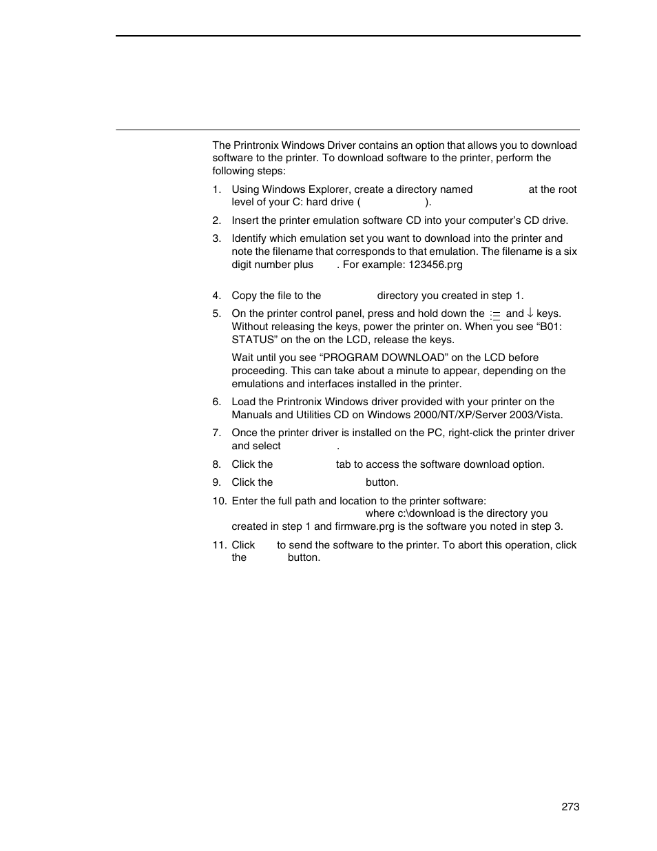 Printronix SL_T5R Energy Star User Manual | Page 273 / 412