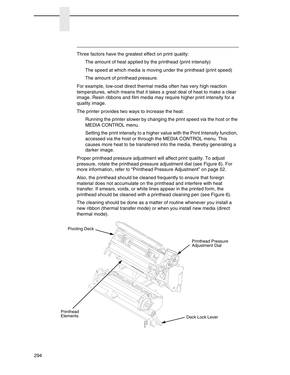 Controlling print quality | Printronix SL_T5R Energy Star User Manual | Page 294 / 412