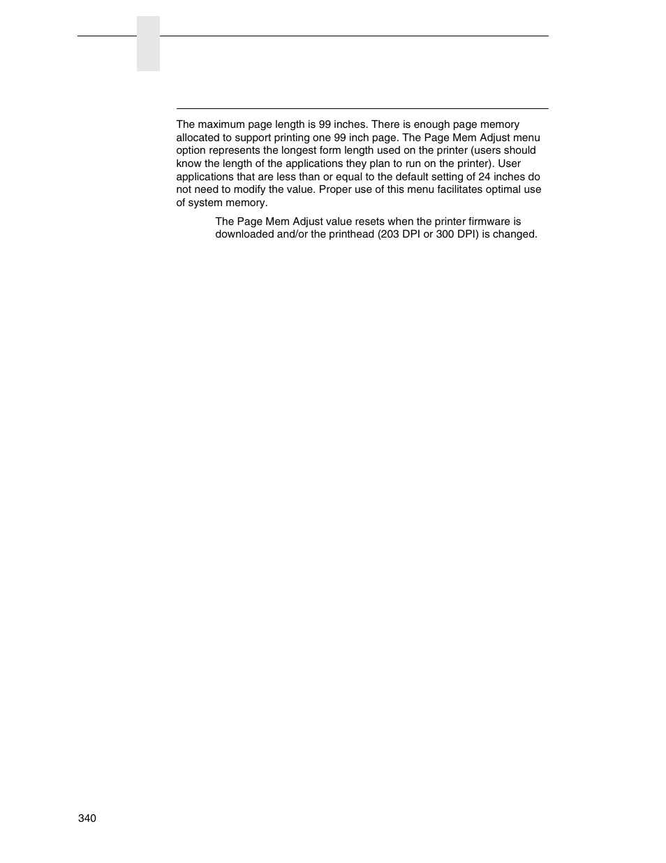 Maximum page length | Printronix SL_T5R Energy Star User Manual | Page 340 / 412