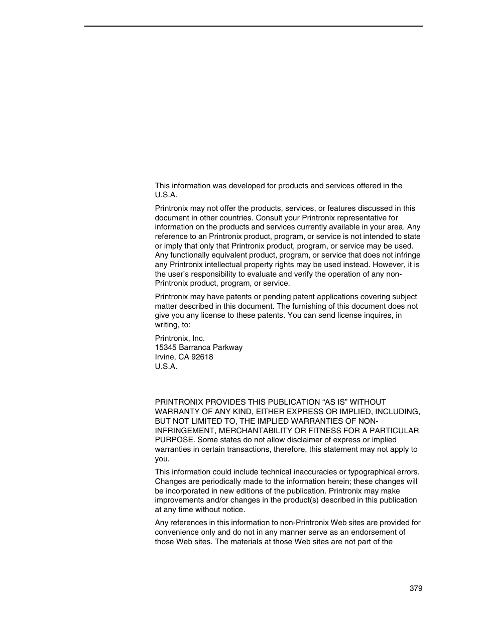 J communication notices and warranties, Communication notices and warranties | Printronix SL_T5R Energy Star User Manual | Page 379 / 412