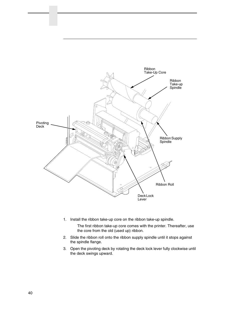 Loading ribbon | Printronix SL_T5R Energy Star User Manual | Page 40 / 412