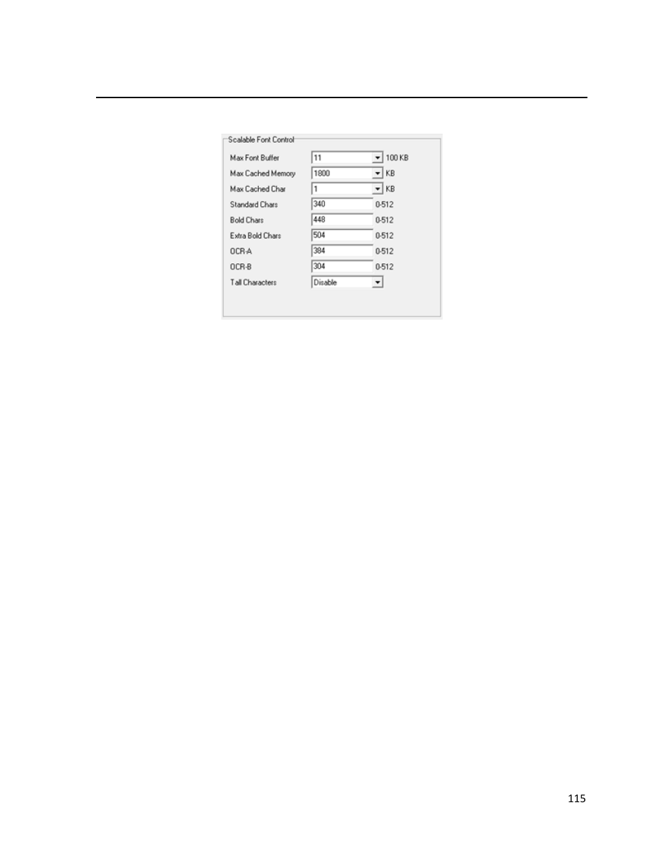 Scalable font control | Printronix T2N User Manual | Page 115 / 150