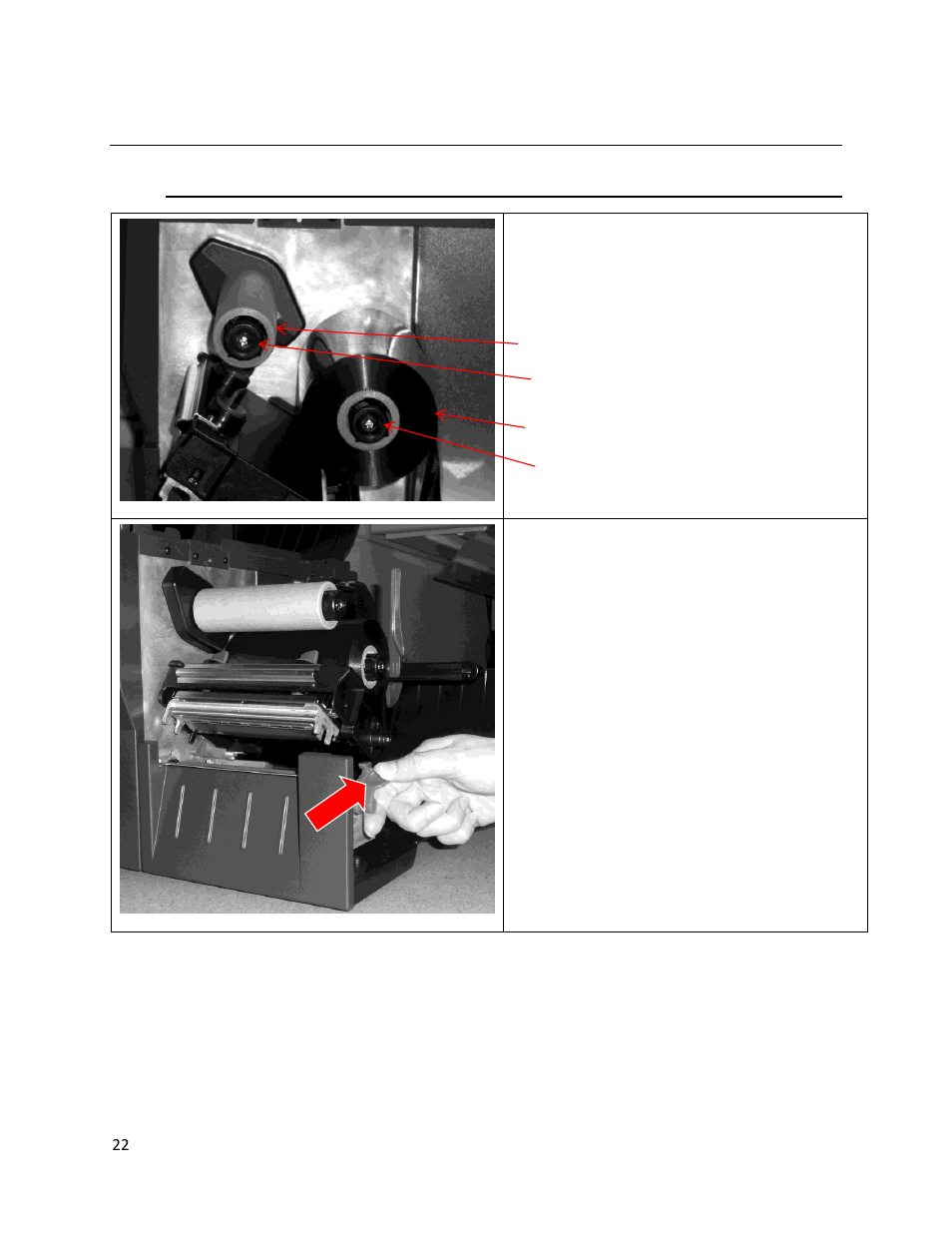 Ribbon installation, Loading ribbon | Printronix T2N User Manual | Page 22 / 150