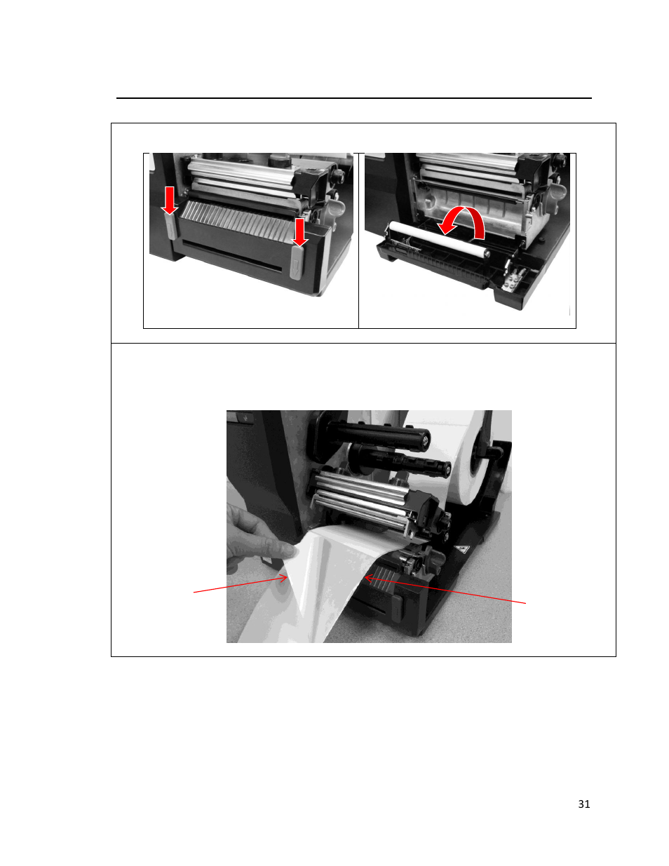 Loading media in peel-off mode | Printronix T2N User Manual | Page 31 / 150