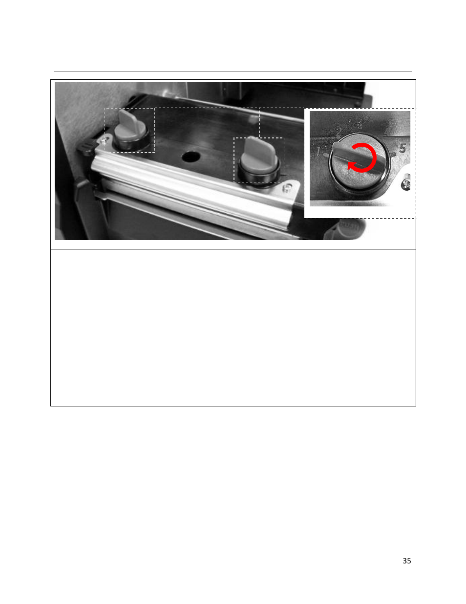Printhead pressure adjustment knobs | Printronix T2N User Manual | Page 35 / 150