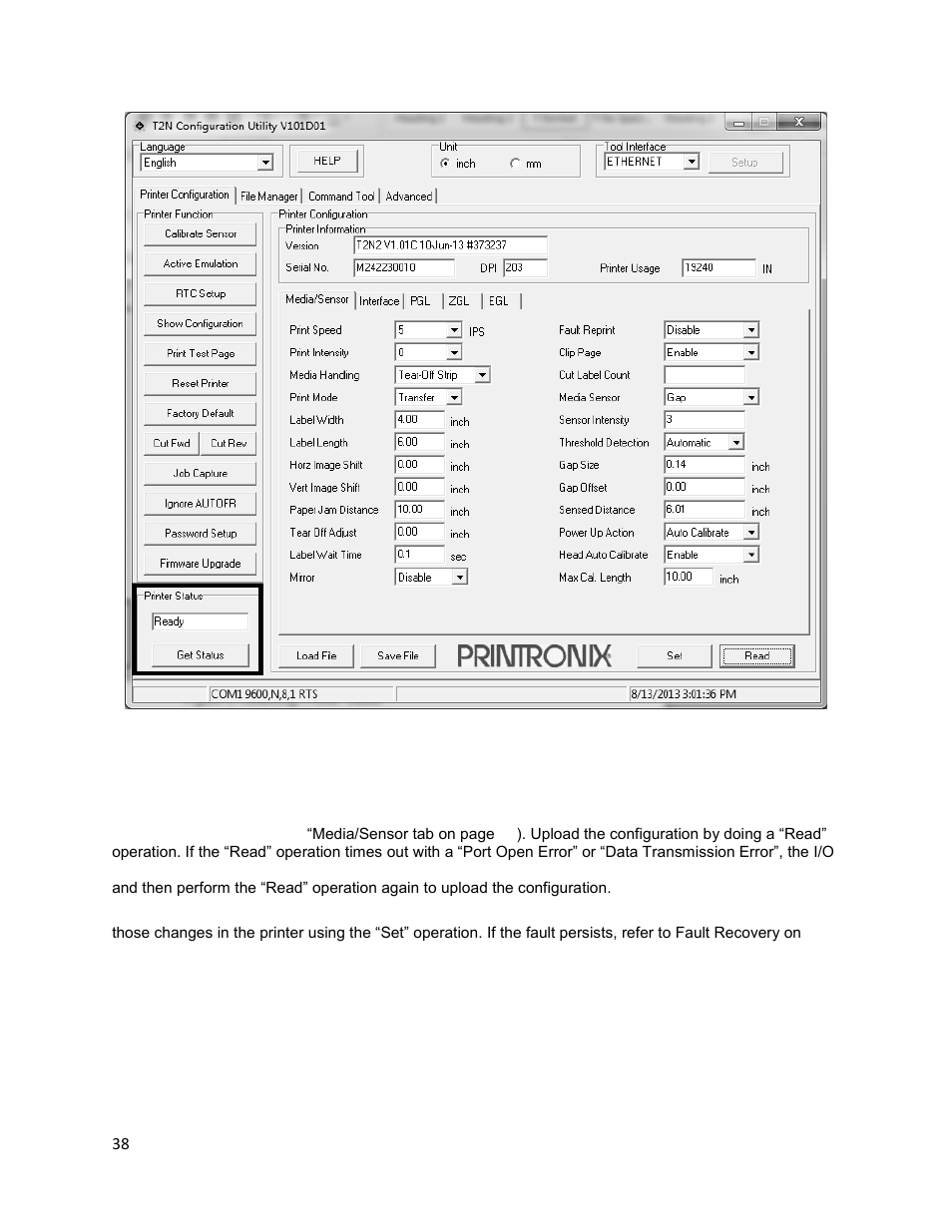 Figure 5 | Printronix T2N User Manual | Page 38 / 150