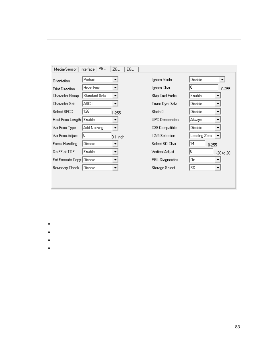 Pgl tab | Printronix T2N User Manual | Page 83 / 150