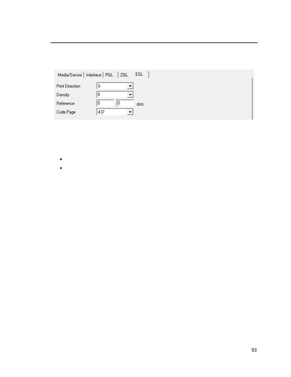 Egl tab | Printronix T2N User Manual | Page 93 / 150