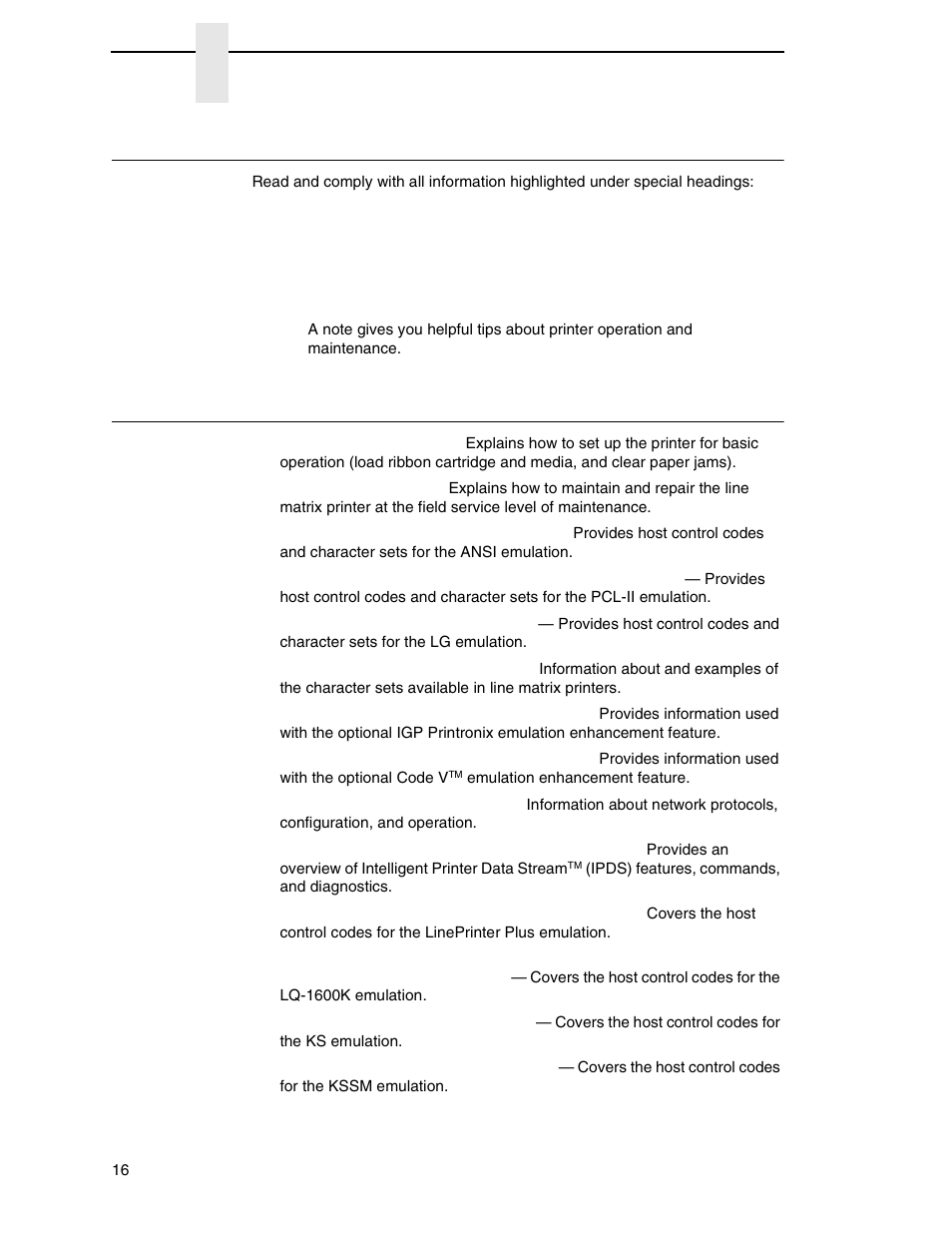 Warnings and special information, Related documents | Printronix P8000 Series Cartridge Ribbon Printer User Manual | Page 16 / 414