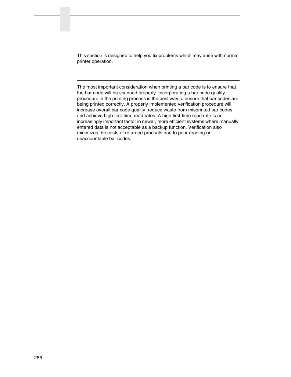 Diagnosing problems, Bar code verification | Printronix P8000 Series Cartridge Ribbon Printer User Manual | Page 286 / 414