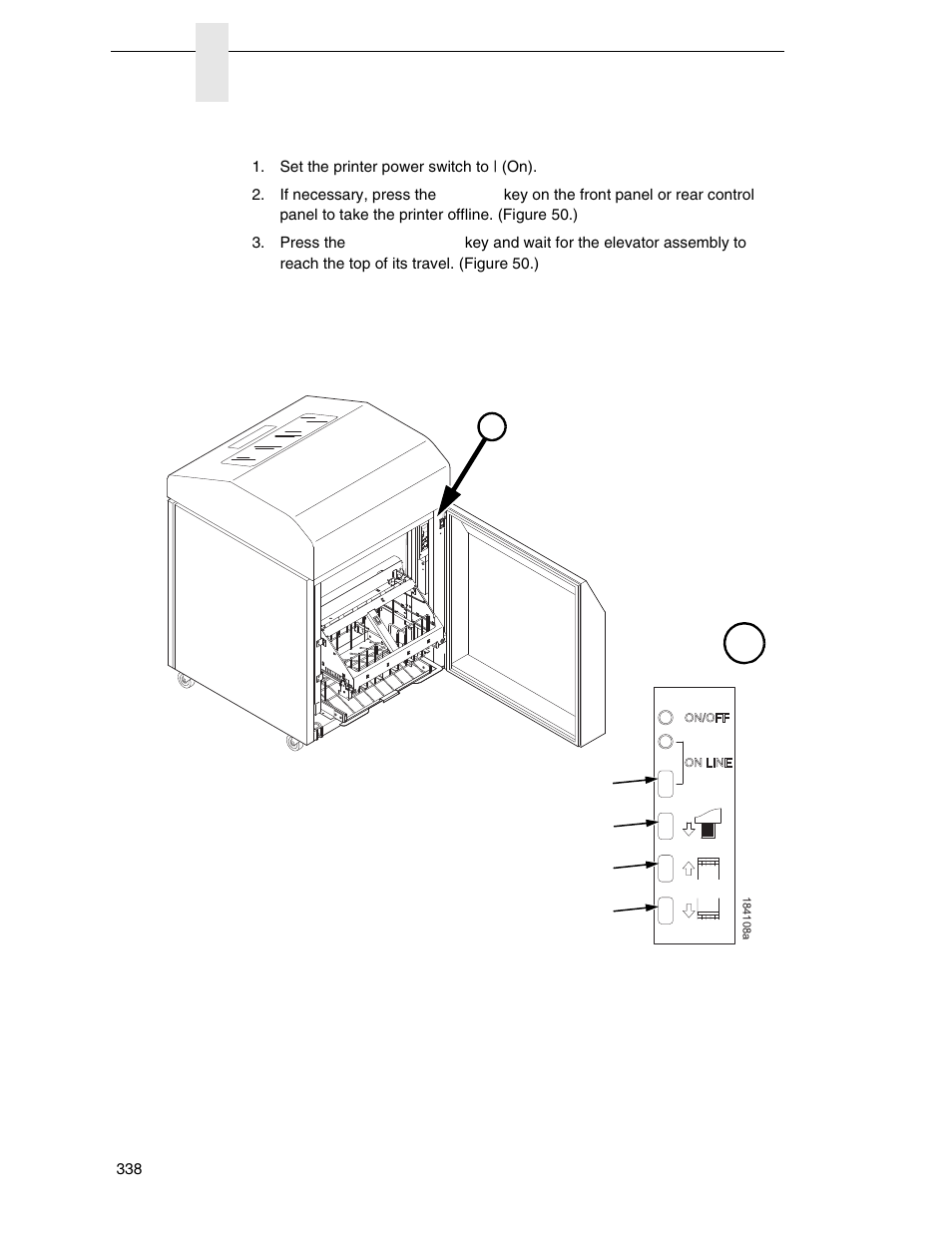 Setting up the power stacker | Printronix P8000 Series Cartridge Ribbon Printer User Manual | Page 338 / 414