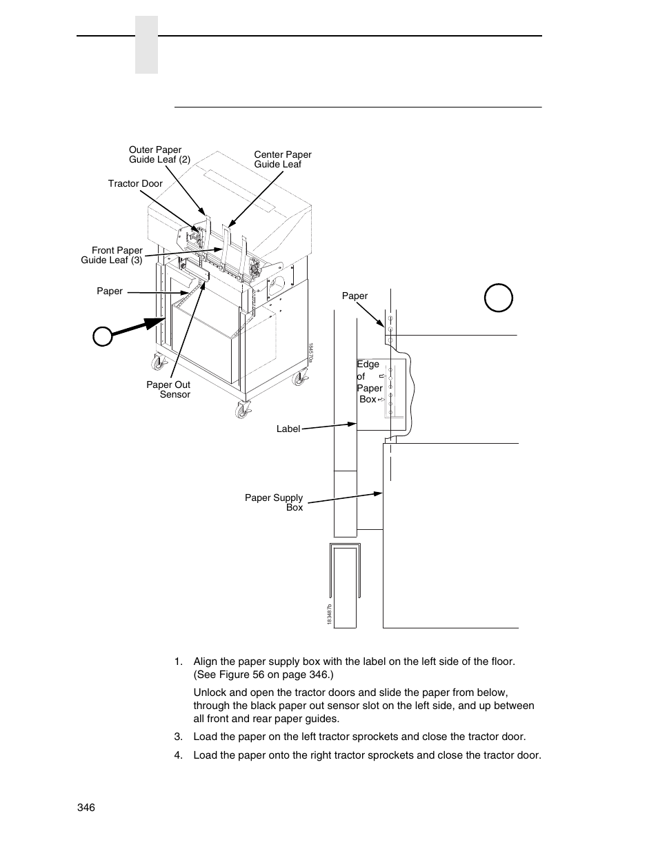 Load paper | Printronix P8000 Series Cartridge Ribbon Printer User Manual | Page 346 / 414