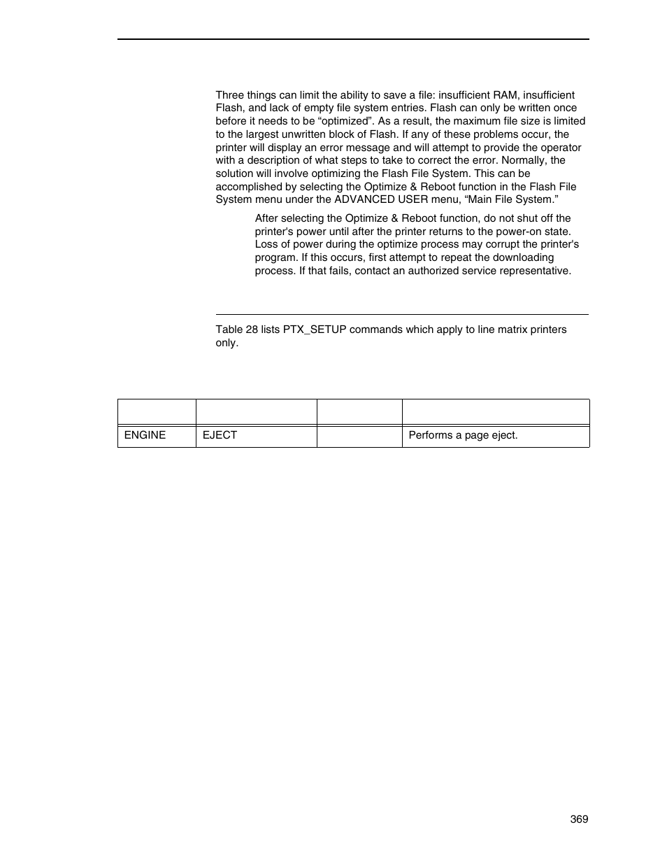 Line matrix commands | Printronix P8000 Series Cartridge Ribbon Printer User Manual | Page 369 / 414