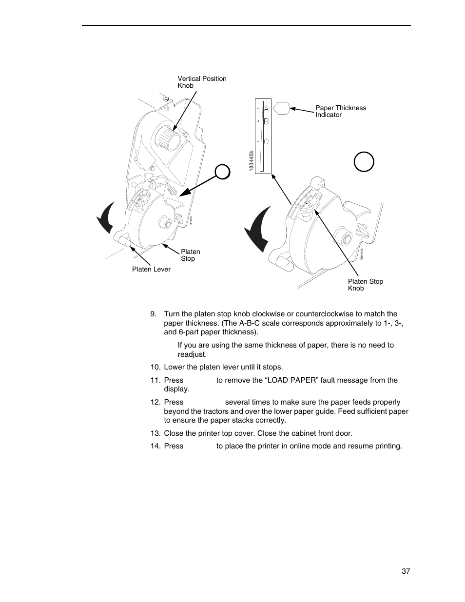 Printronix P8000 Series Cartridge Ribbon Printer User Manual | Page 37 / 414