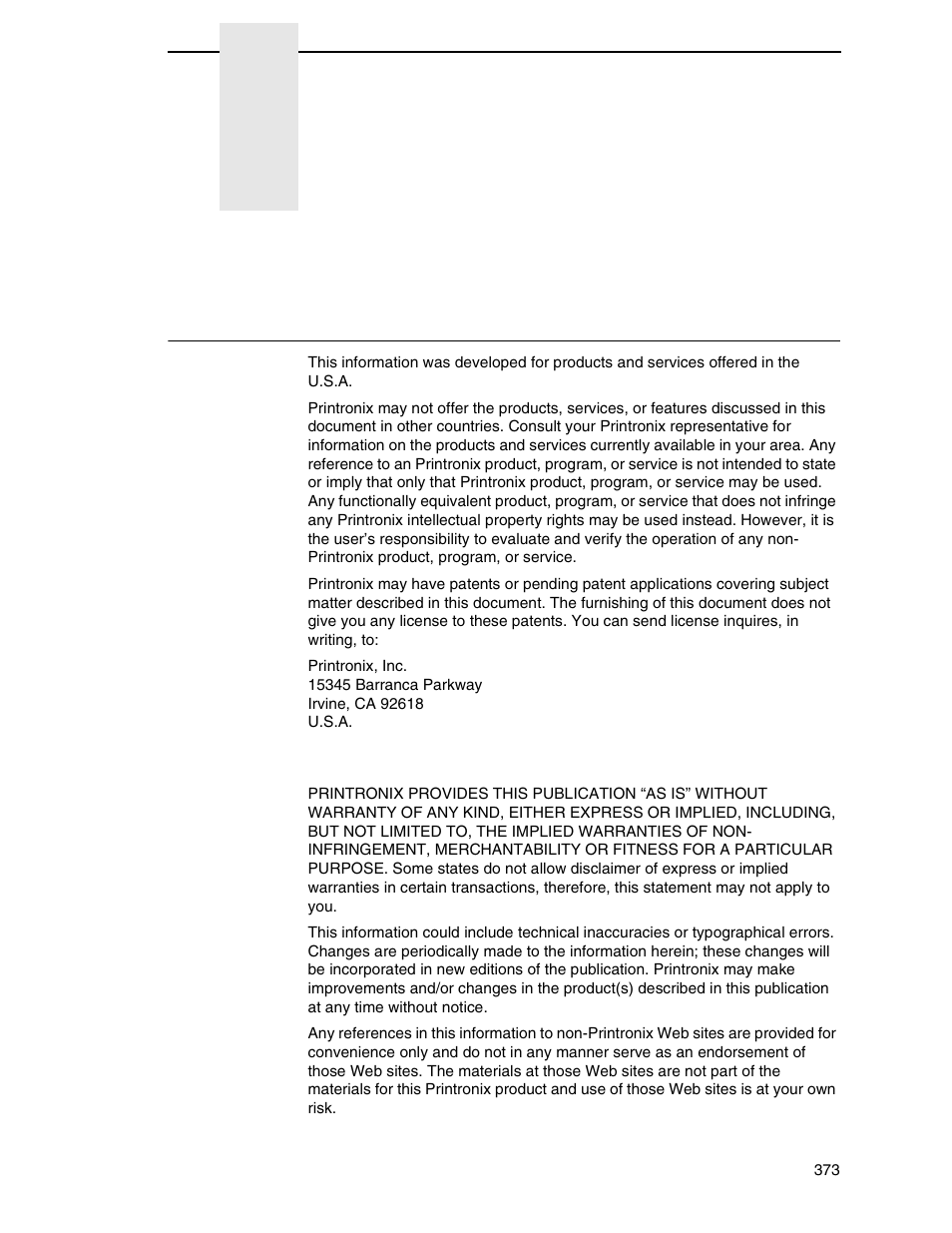 H communication notices, Notices, Communication notices | Printronix P8000 Series Cartridge Ribbon Printer User Manual | Page 373 / 414