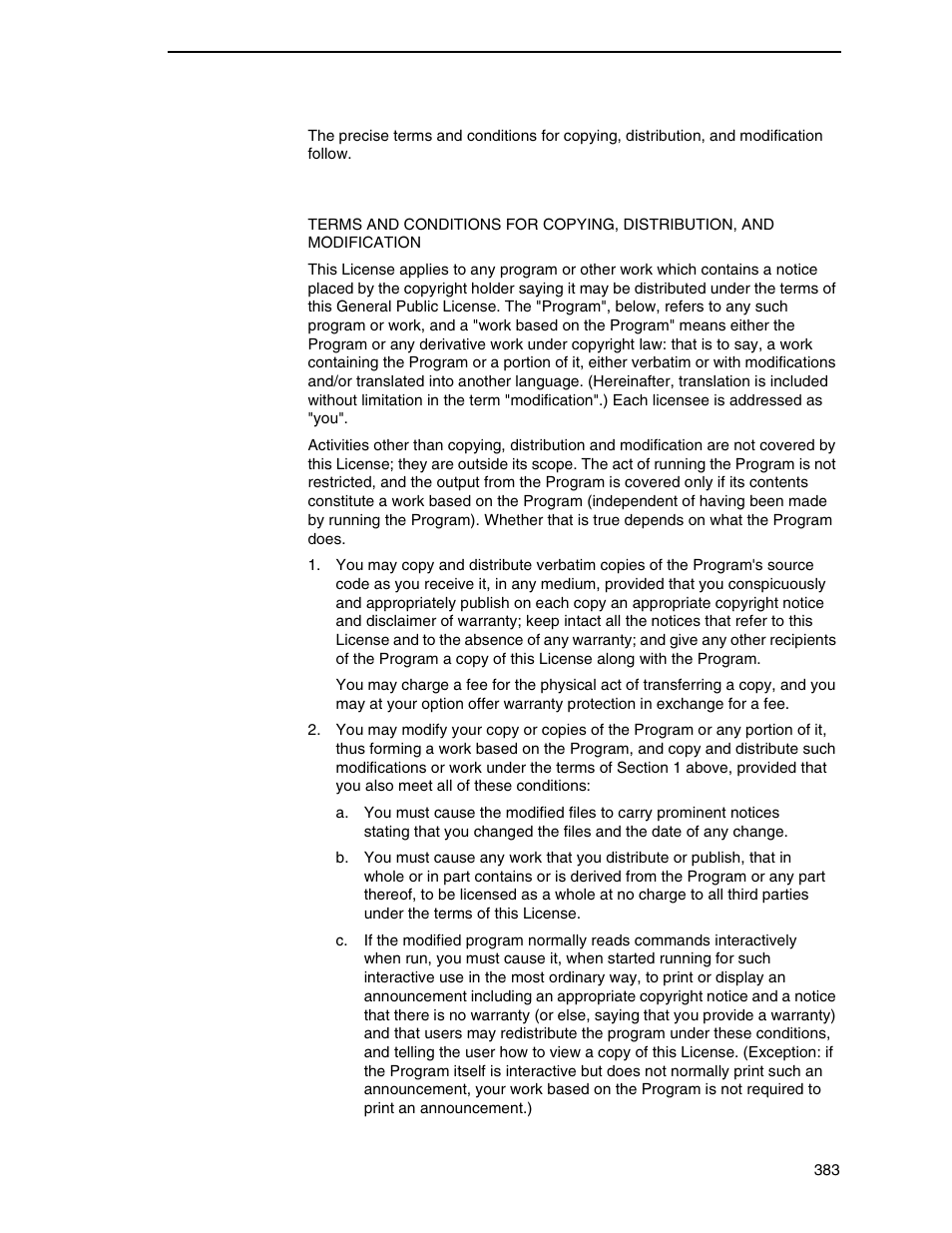 Gnu general public license | Printronix P8000 Series Cartridge Ribbon Printer User Manual | Page 383 / 414