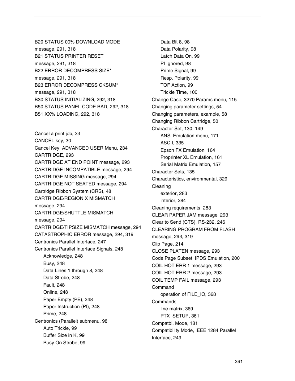 Printronix P8000 Series Cartridge Ribbon Printer User Manual | Page 391 / 414